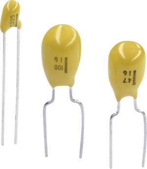 Kondensator,Perle,Tropfen,Coltan D90 1x Tantal-Elektrolytkondensator 100µF/16V-